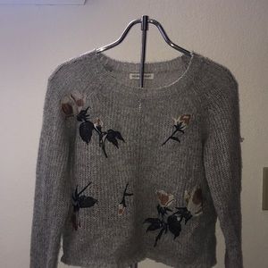 Floral cotton blend Sweater